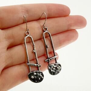 Silver Safety Pin Earrings, Bohemian Jewelry, Grunge